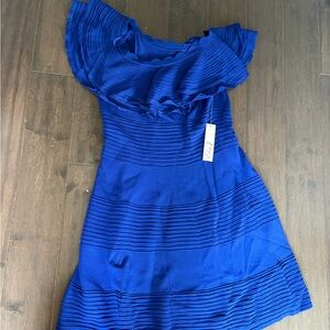 Eliza J One Shoulder Royal Blue Dress